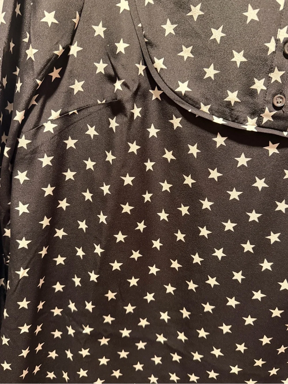 J.Crew Black & White Star Print Long Sleeve Dress